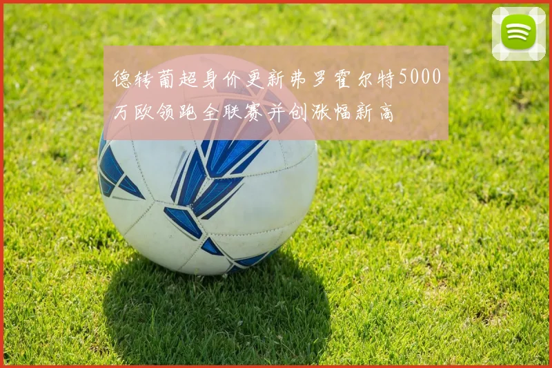 德转葡超身价更新弗罗霍尔特5000万欧领跑全联赛并创涨幅新高